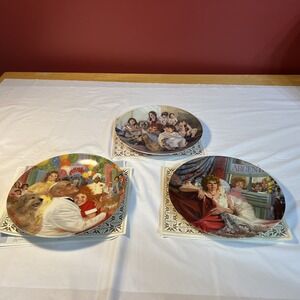 Set Of Three Little Orphan Annie Collectors Plates From The Knowles Collection.